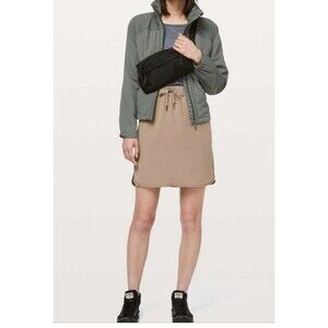 Lululemon On The Fly Skirt Performance Drawstring Outdoors Brown